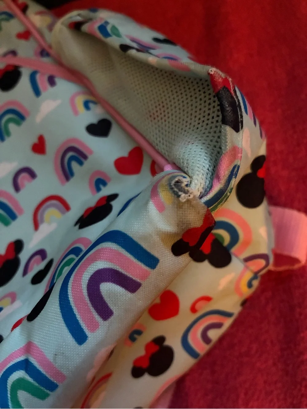 Disney Kids Minnie Rainbow Backpack - Light Blue, Pink & Multicolor